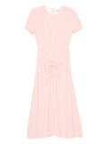 Victoria Beckham Short Sleeve Dress — Red/ Pink — Size XS — Front View