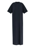 Balenciaga Short Sleeve Maxi Dress — Black — Size XS — Front View