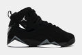 Exclusive True Flight Grade School Basketball Shoes (Black/White/Grey) — 3Y — Front View