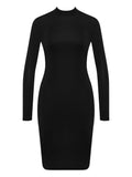 Maison Close Pure Tentation Long Sleeve Backless Dress — Black — Size XS — Front View