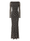 Missoni Floral Lace Long Sleeve Maxi Dress — Black — Size XS — Front View
