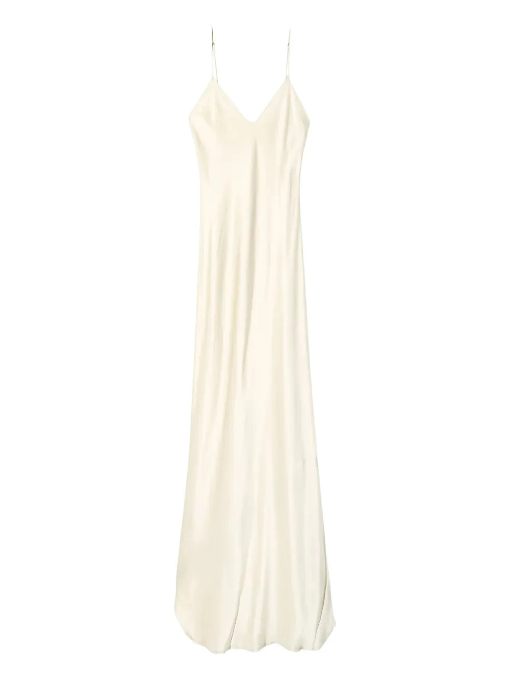Nili Lotan Cami Gown Maxi Dress — Tan/ Ivory — Size XS — Front View