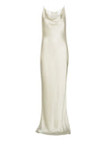 Rotate Birger Christensen Cowl Neck Lace Back Gown — White — Size XS — Front View