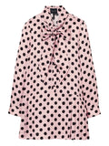 Marc Jacobs Polka Dot Pattern Pleated Mini Dress — Pink — Size XS — Front View