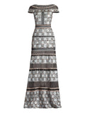 Tadashi Shoji Jovie Dress — Silver — Size XS — Front View