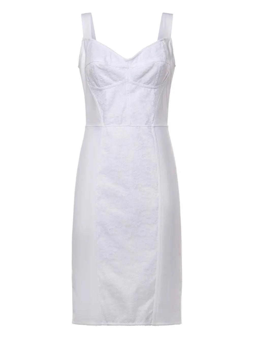 Dolce Gabbana Corset Mini Dress — White — Size S — Front View