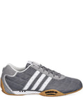 adidas Adiracer Lo Quilted 3-Stripe Sneakers — Grey — Size US M 4.5 - US W 6 — Front View
