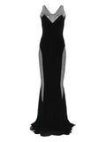 Norma Kamali Panelled Maxi Dress — Black — Size XS — Front View