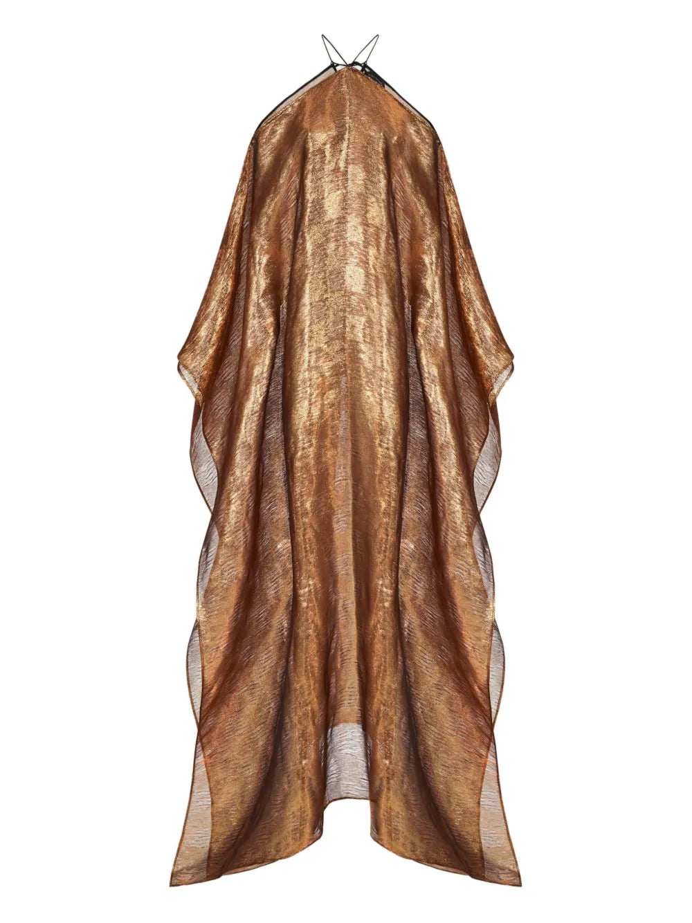 Taller Marmo Metallic Tassel Dress — Gold — Size XS — Front View