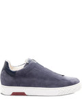 A.Testoni Slip-On Suede Sneakers — Blue — Size US M 11 - US W 12.5 — Front View