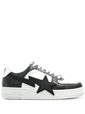 A Bathing Ape?Bape Sta Star-Patch Sneakers — Black / White — Size US M 11 - US W 12.5 — Front View