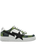 A Bathing Ape?Bape Sta Sneakers — Green — Size US M 3.5 - US W 5 — Front View