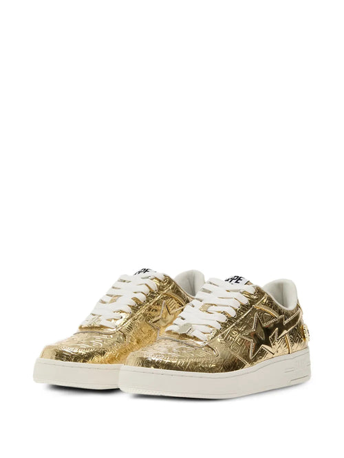 A Bathing Ape?Bape Sta 5 Metallic Sneakers — Gold — Size US M 3.5 - US W 5 — Side View