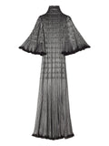 Lanvin High Neck Maxi Dress — Black — Size XS — Front View