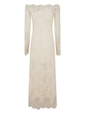 Rabanne Off Shoulder Lace Midi Dress — White — Size XS — Front View
