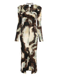Nanushka Ruched Detail Maxi Dress — Same as shown — Size S — Front View