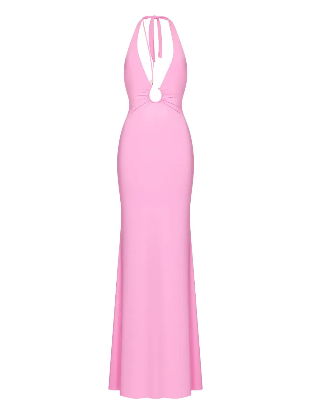 Korobeynikov Ring Detail Maxi Dress — Pink — Size S — Front View