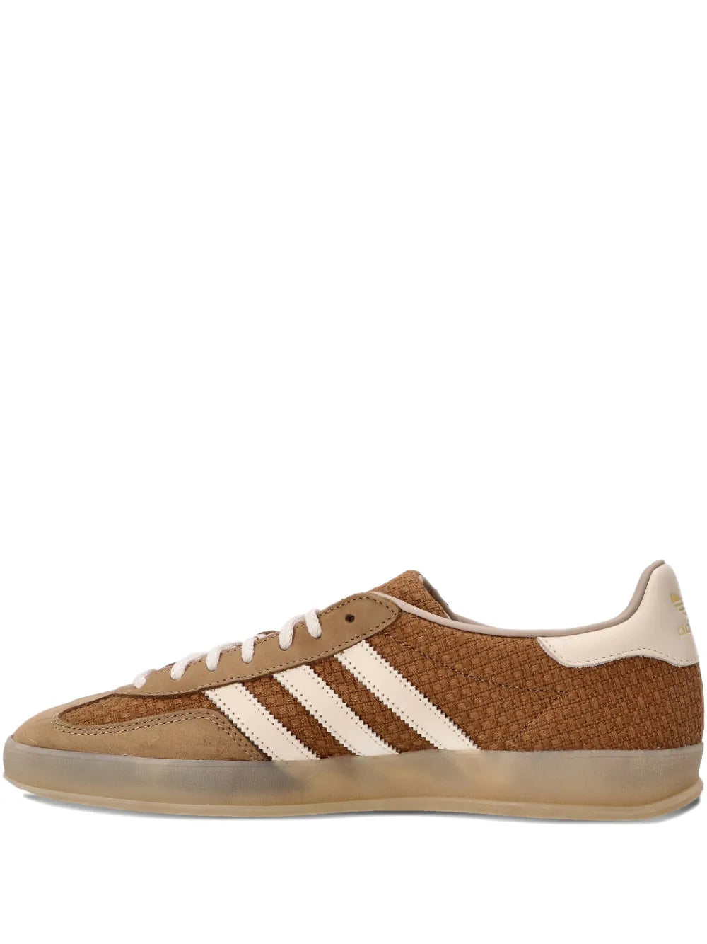 adidas Gazelle 3-Stripes Woven Trainers — Brown — Size US M 3.5 - US W 5 — Front View