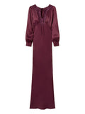 Twinset Lace Insert Satin Dress — Same as shown — Size XS — Front View