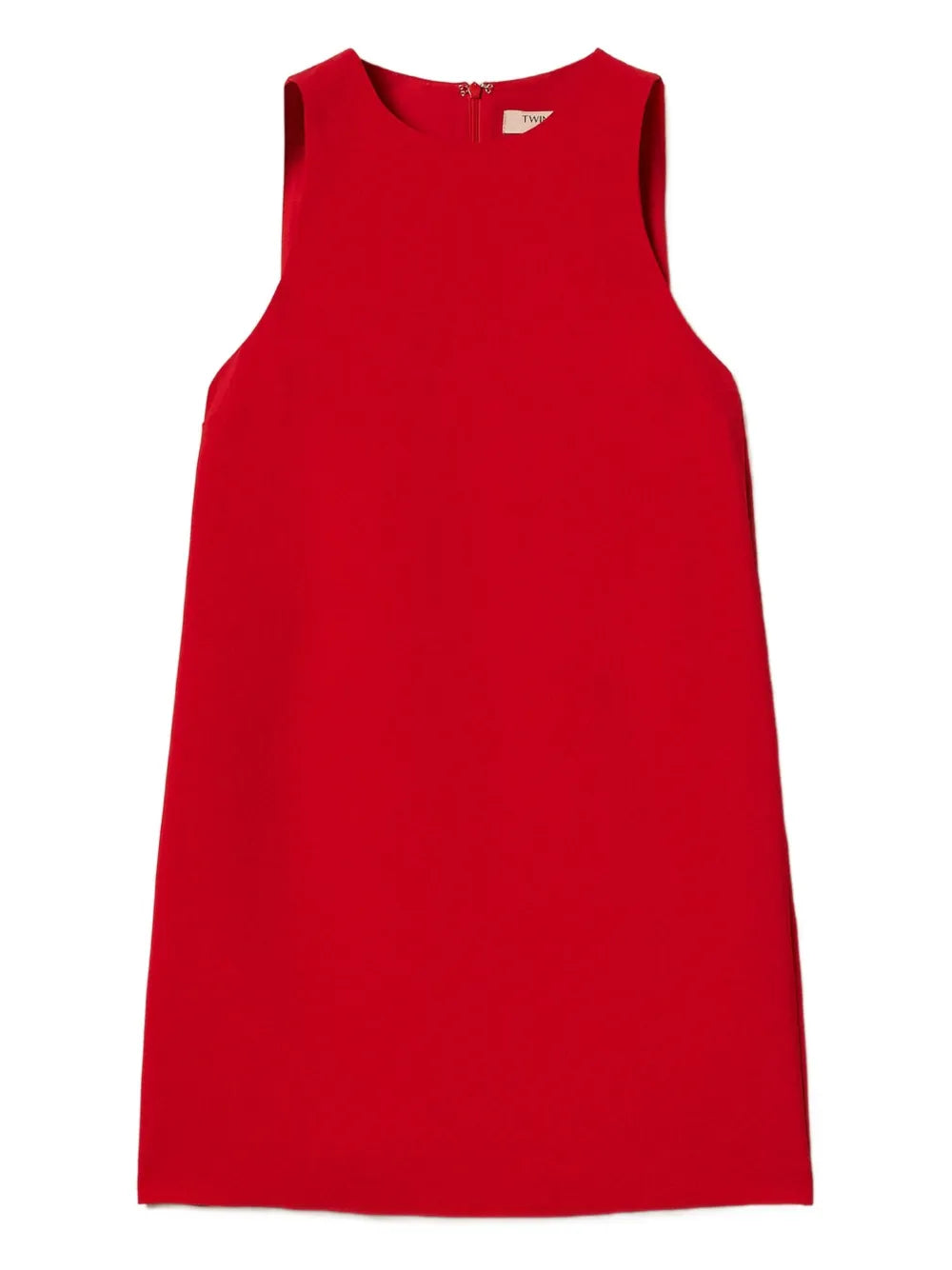 Twinset A Line Sleeveless Dress — Red — Size S — Front View