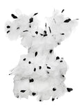 Ana Radu Feather Embellished Ruffled Dress — Black/ White/ Red — Size XS — Front View