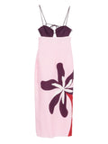 Cala De La Cruz Firenze Floral Dress — Pink — Size XS — Front View