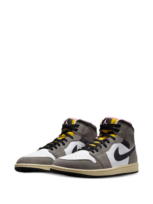 Air Jordan 1 Mid Cave Stone Sneakers — Grey — Size US M 10.5 - US W 12 — Side View