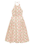 Agua By Agua Bendita Balsa Canna Dress — Cream — Size XS — Front View