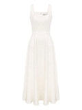 Post Meridiem Sequin Embellished Midi Dress — White — Size XS — Front View