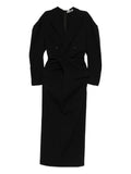 Issey Miyake Like Torso Like Blazer Maxi Dress — Black — Size XS — Front View