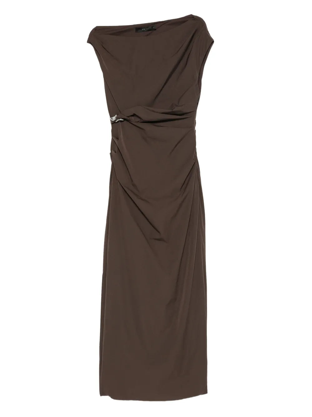 Sir Sol Off Shoulder Maxi Dress — Brown — Size S — Front View