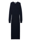 Prada Crew Neck Maxi Dress — Blue — Size XS — Front View