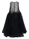 Noir Kei Ninomiya Tulle Layered Dress — Black/ Red — Size XS — Front View