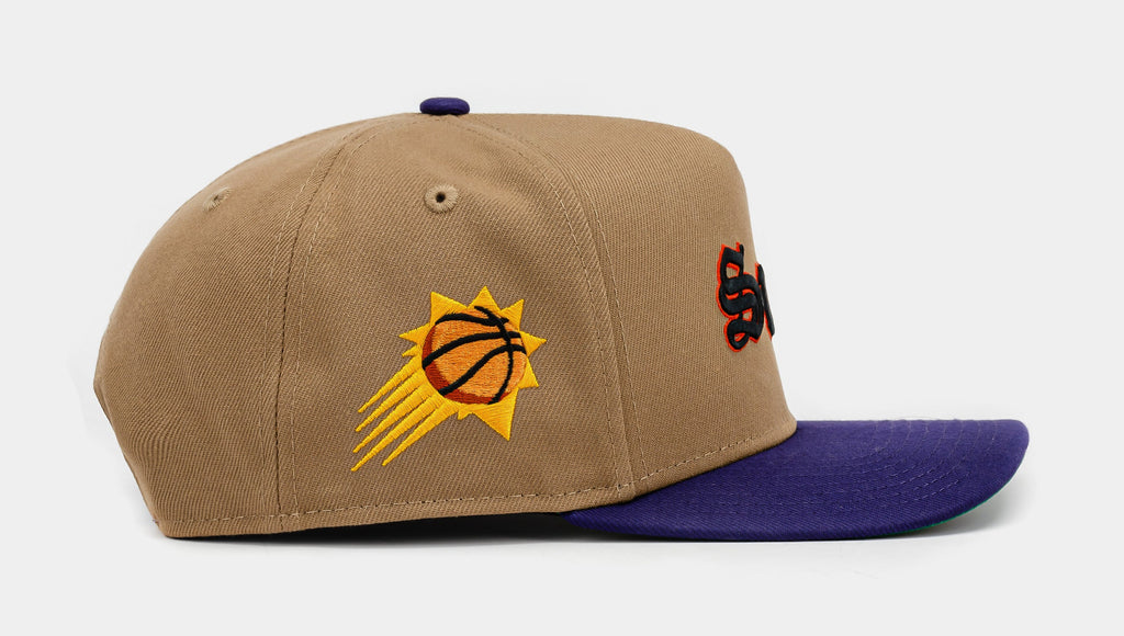 Exclusive Shoe Palace Exclusive Phoenix Suns Khaki 950AF Snapback Mens Hat (Khaki/Purple) — OS — Side View