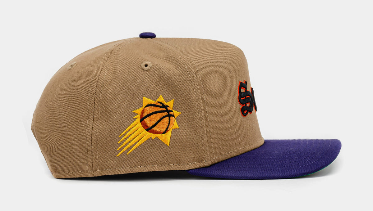 Exclusive Shoe Palace Exclusive Phoenix Suns Khaki 950AF Snapback Mens Hat (Khaki/Purple) — OS — Side View