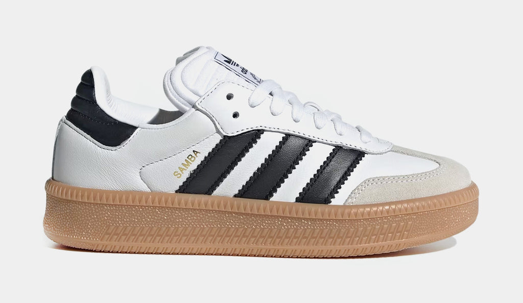 Exclusive Samba XLG Grade School Lifestyle Shoes (White/Black) — 3.5Y — Front View