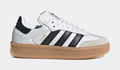 Exclusive Samba XLG Grade School Lifestyle Shoes (White/Black) — 3.5Y — Front View
