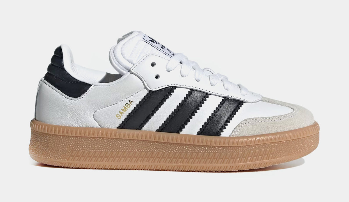 Exclusive Samba XLG Grade School Lifestyle Shoes (White/Black) — 3.5Y — Front View