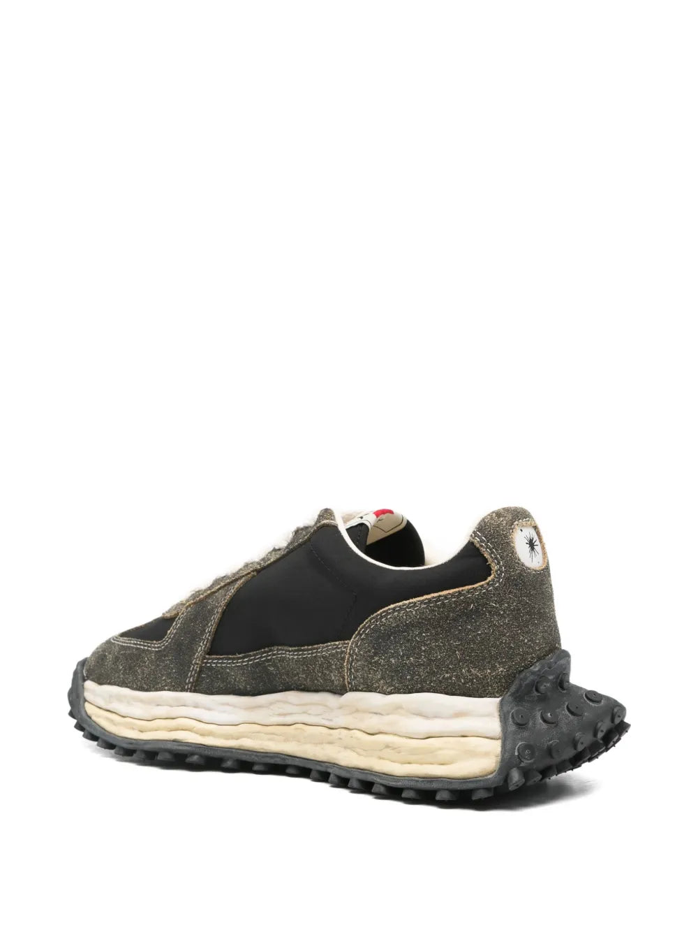 Maison MIHARA YASUHIRO Larry Logo-Patch Suede — Black — Size US M 3.5 - US W 5 — Back View