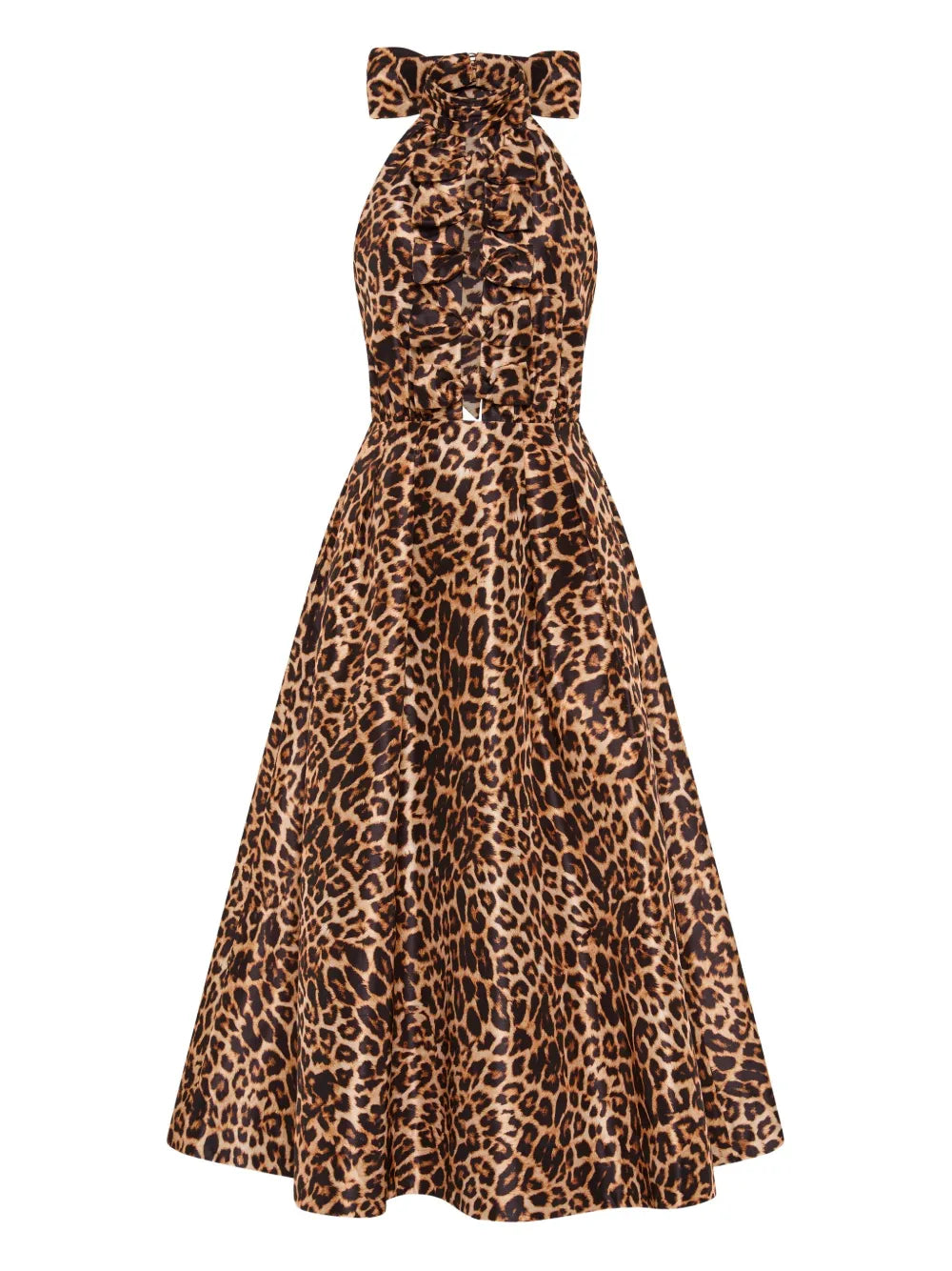 Rebecca Vallance Clarice Ruffled Belted Midi Dress — Same as shown — Size XS — Front View