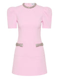 Rebecca Vallance Nemy Mini Dress — Pink — Size XS — Front View