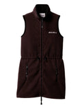 Miu Miu Stand Collar Fleece Dress — Brown/ Tan/ Red — Size XS — Front View