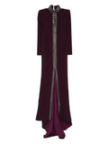 Jean Louis Sabaji Crystal Embellished Mermaid Gown — Red — Size XS — Front View