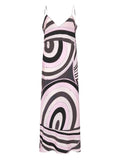 Pucci Wave Print Slip Dress — Pink — Size XS — Front View