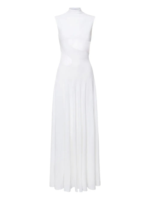 Alaia Panelled Dress — White — Size XS — Front View