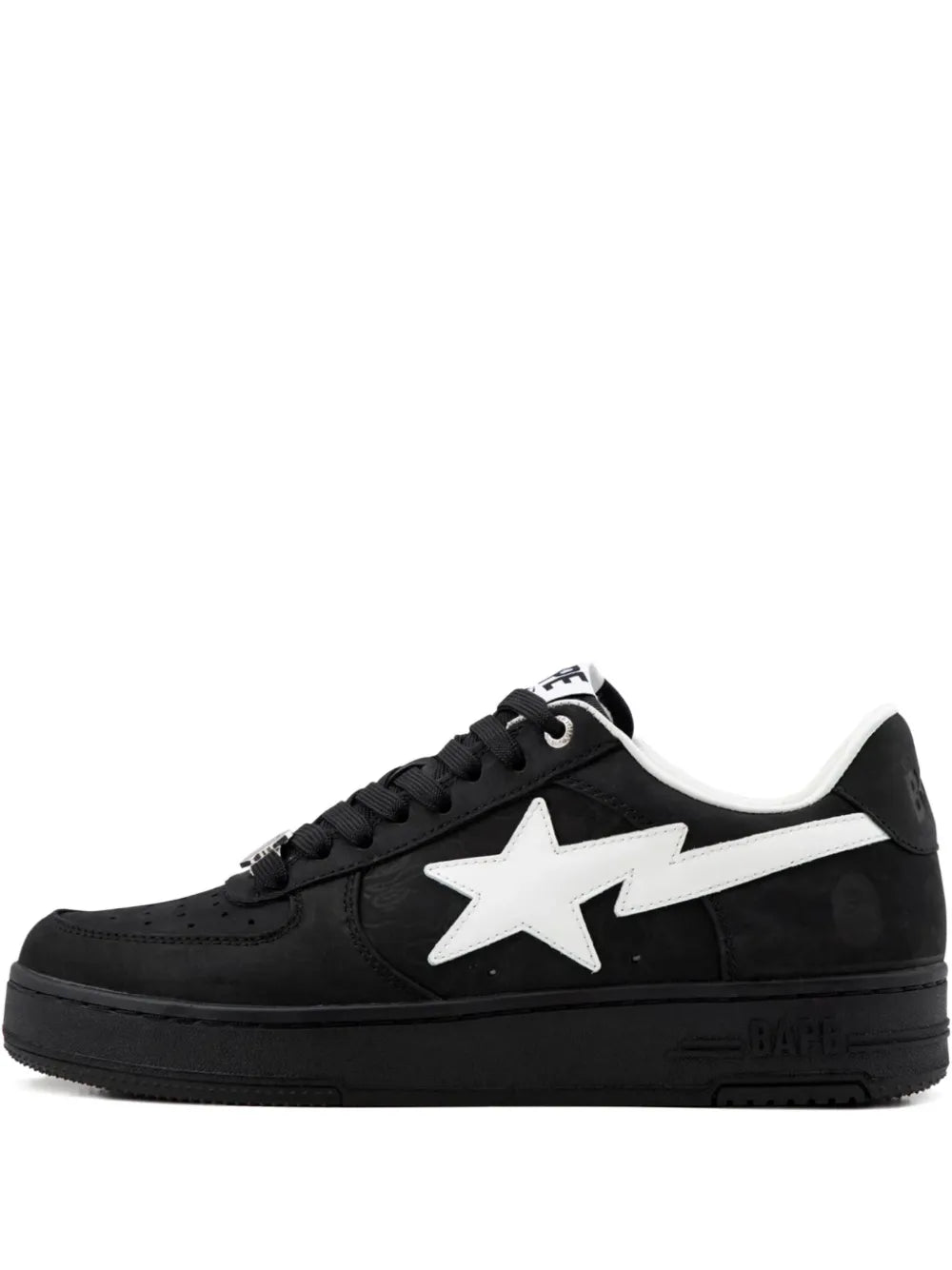 A Bathing Ape?Star-Appliqu?Sneakers — Black — Size US M 3.5 - US W 5 — Front View