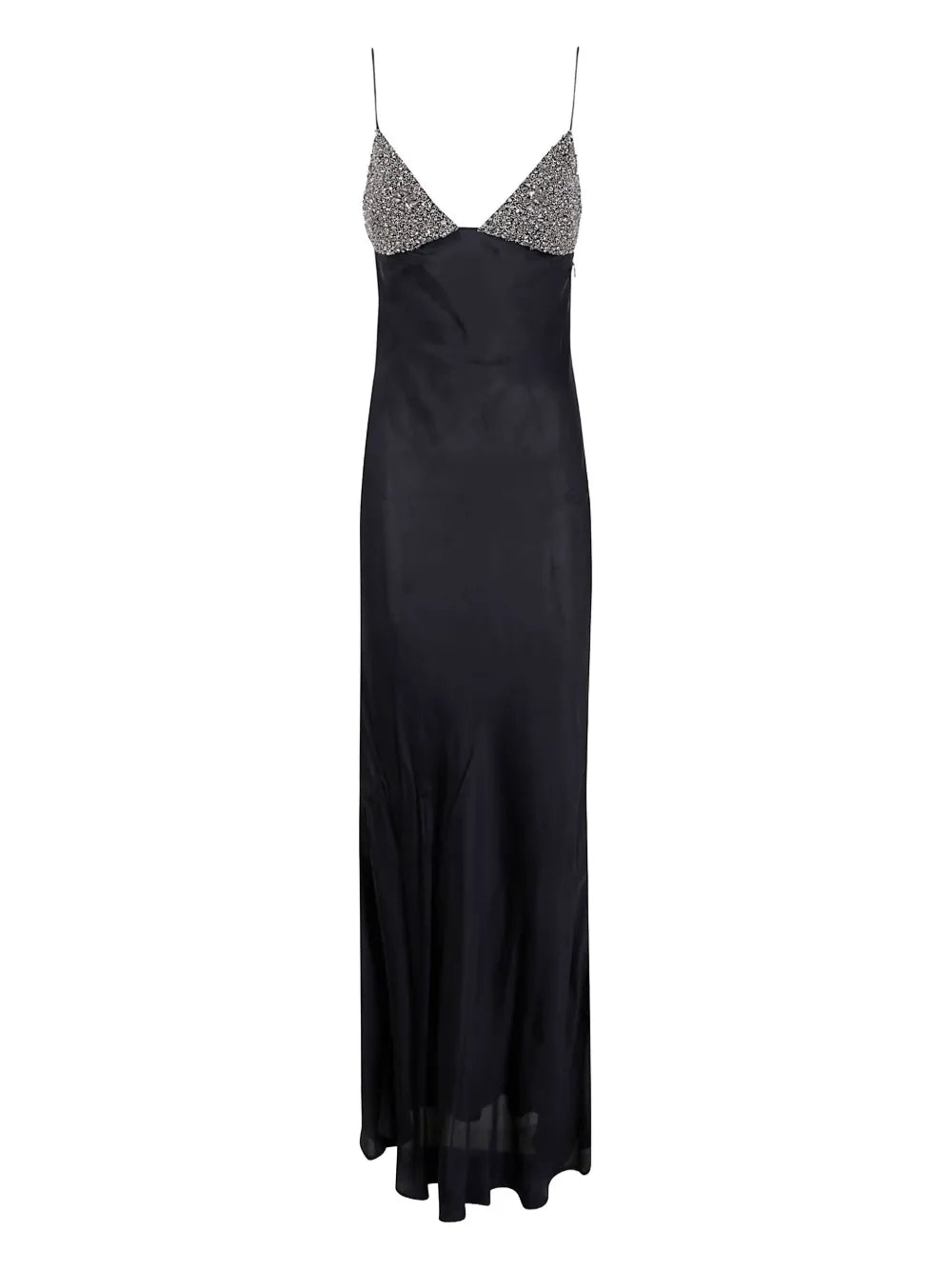 Twinset Embellished Sleeveless Dress — Black — Size XS — Front View