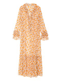 Zadigvoltaire Ralicel Floral Maxi Dress — Cream — Size XS — Front View