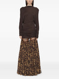 Christopher Esber Droplet Jersey Gown — Brown/ Red — Size XS — Front View