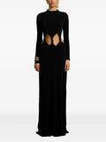 Arcina Ori Gisella Cut Outs Maxi Dress — Black — Size XS — Front View